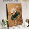 DIY Frameless Pearl Painting Kit Elegant Lotus Flower with Leaf 3D Shiny Bead Art Canvas Relaxing Craft for Adults Home Wall Decor Gift