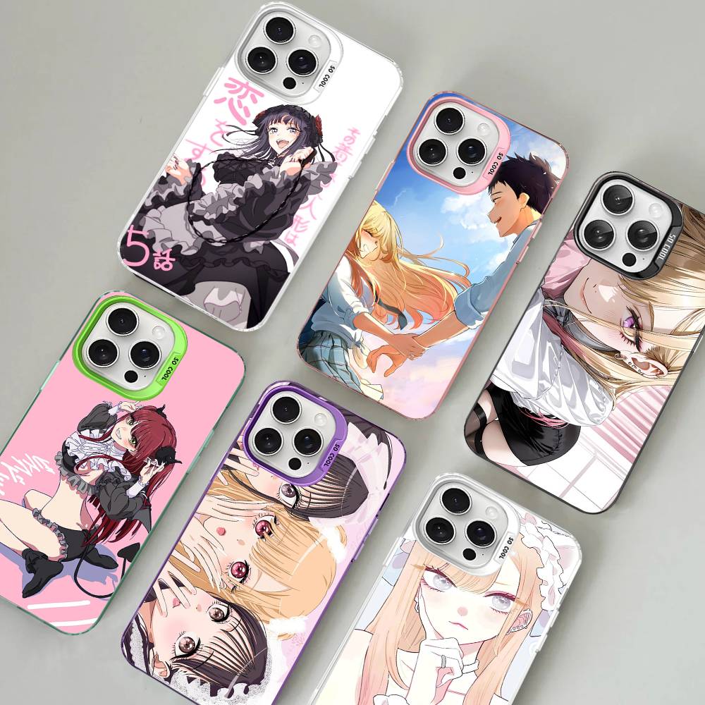 Anime My Dress Up Darling Phone Case For iPhone 16 15 14 13 12 11 Pro Max 17 Plus Colorful Cover