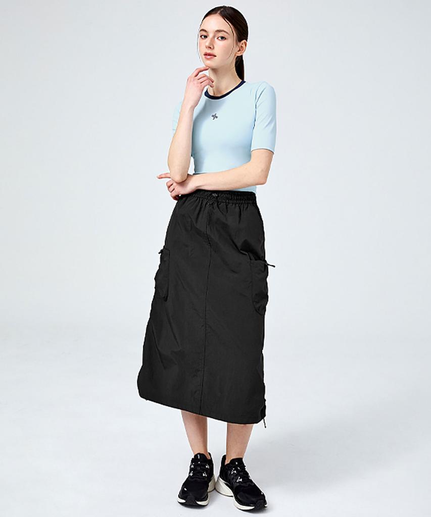 XEXYMIX Comfort Utility Cargo Long Skirt Black Xfk2Rk1101