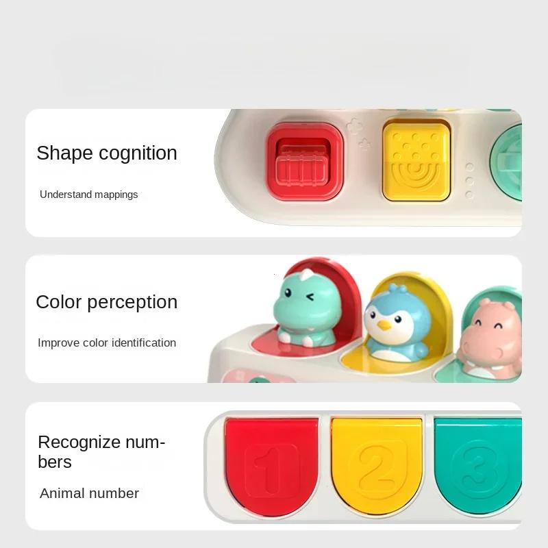 Pop Up Toy Sensory Toys Pop Up Animals Toy for Babies Montessori Toys Cause and Effect Baby Toys Educational 12-18 Months