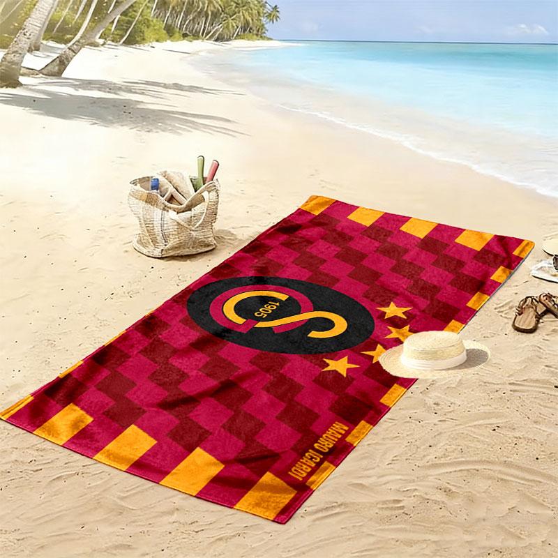Galatasaray FC Print Beach Towel, Large Soft Quick Dry Towel for Beach Camping Swimming