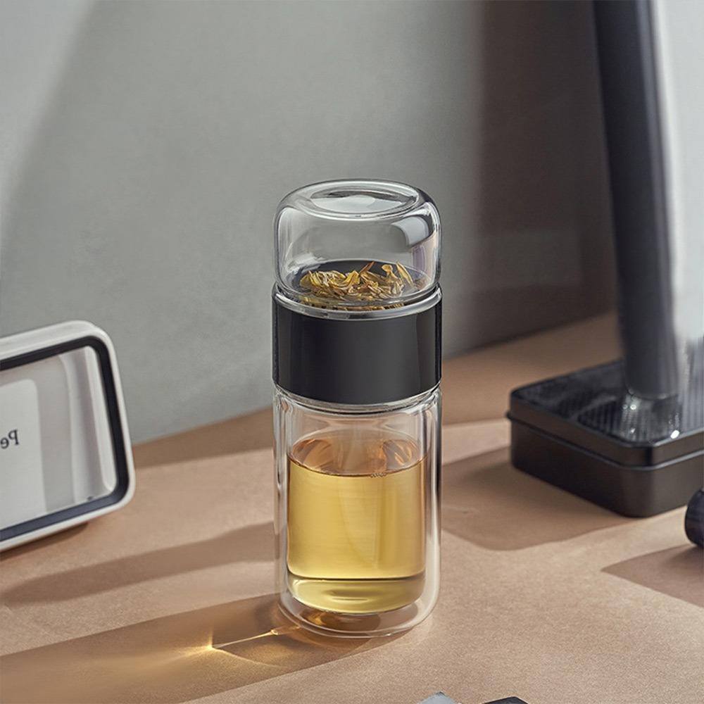 

Двойное заварочное устройство с фильтром для чая Чайник с заварочным устройством Новая чашка для разделения воды чёрный