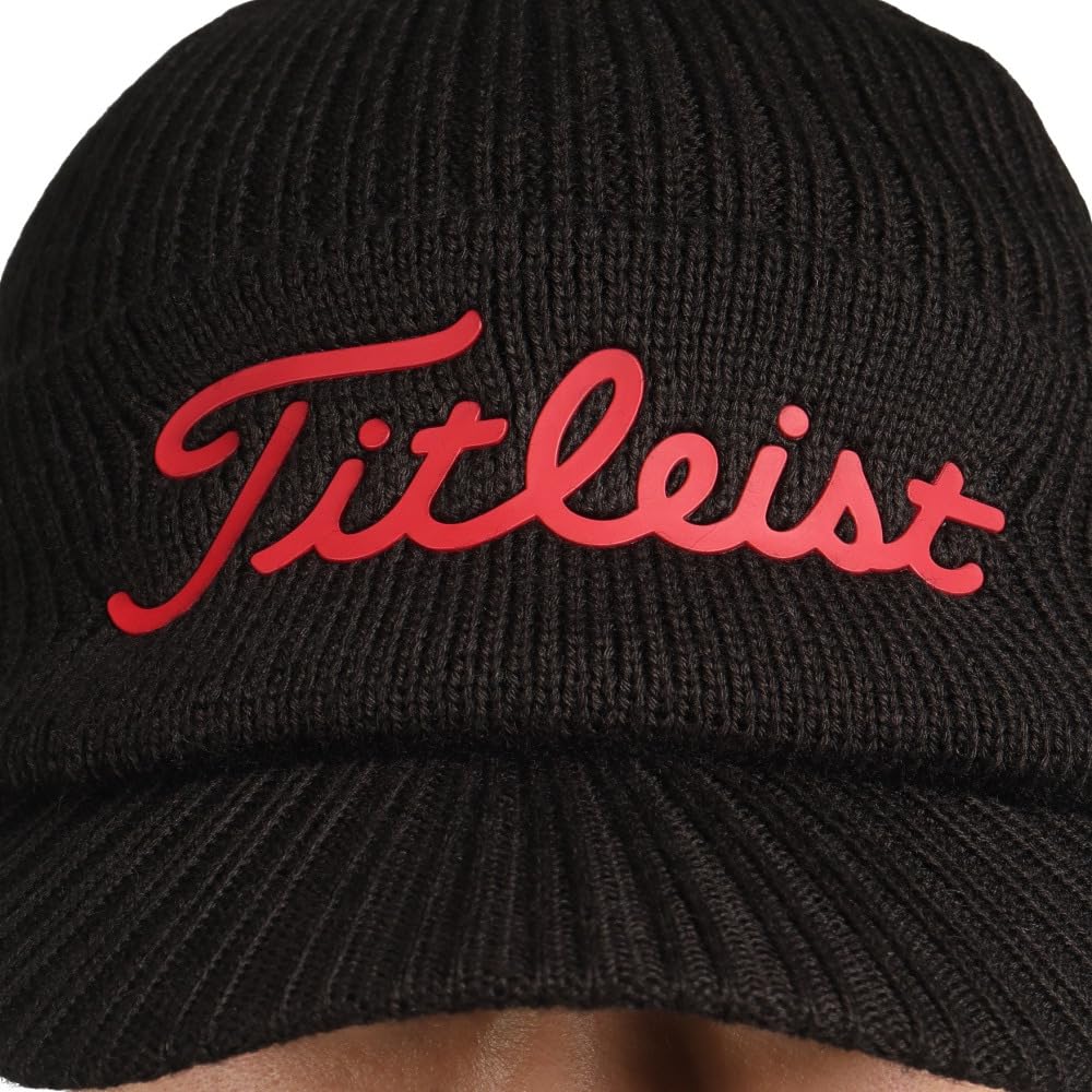 Titleist Visor Knit Cap, Black, TH21MWTEWK-0B