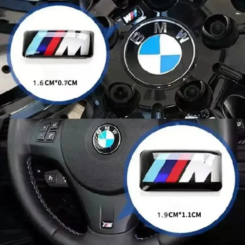 Für Alle BMW E46 E39 E38 E90 E60 E36 F30 F20 X1 X3 X5 M Logo Auto Lenkradnabenabdeckungen Mittel Emblem Abzeichen Aufkleber DIY Aufkleber