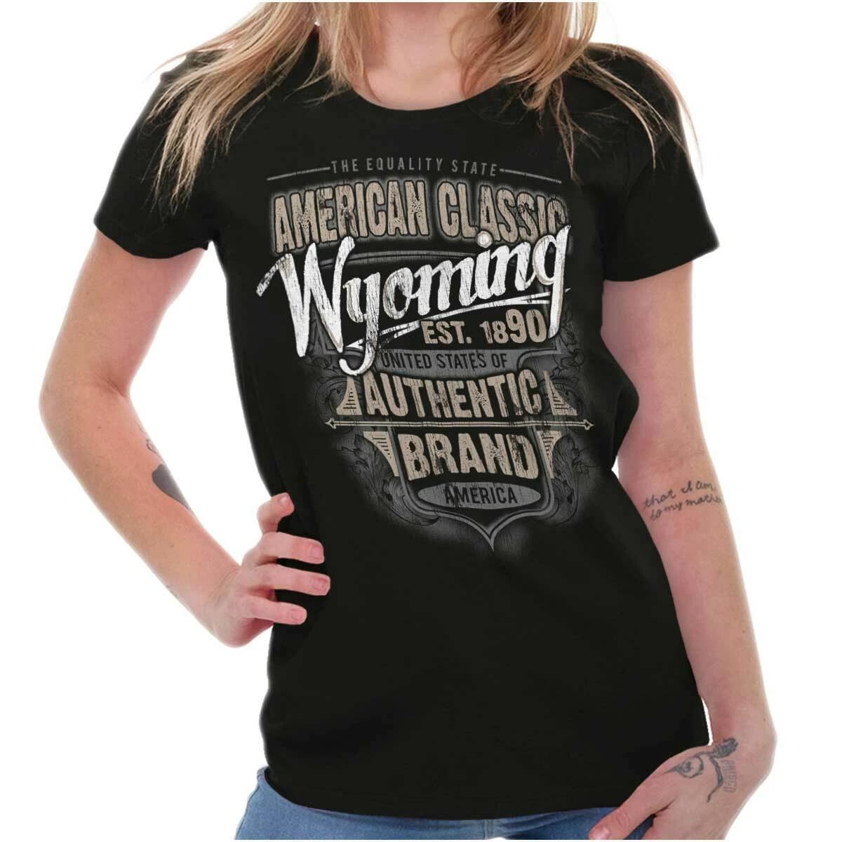Wyoming American Souvenir Country WY USA Gift Graphic T Shirts for Women T-Shirt S