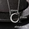 Xiaomi Huitan Moon Pendant Necklace for Women Full Shining Cubic Zirconia Fresh Accessories Wedding Party Versatile Fashion Jewelry