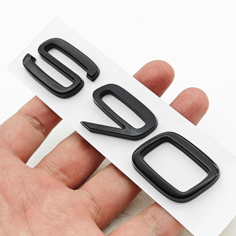 3D ABS Rear Trunk Letters Emblem For XC90 XC60 XC40 S90 S60 S40 AWD Car Styling Badge Chrome Black Sticker Accessories