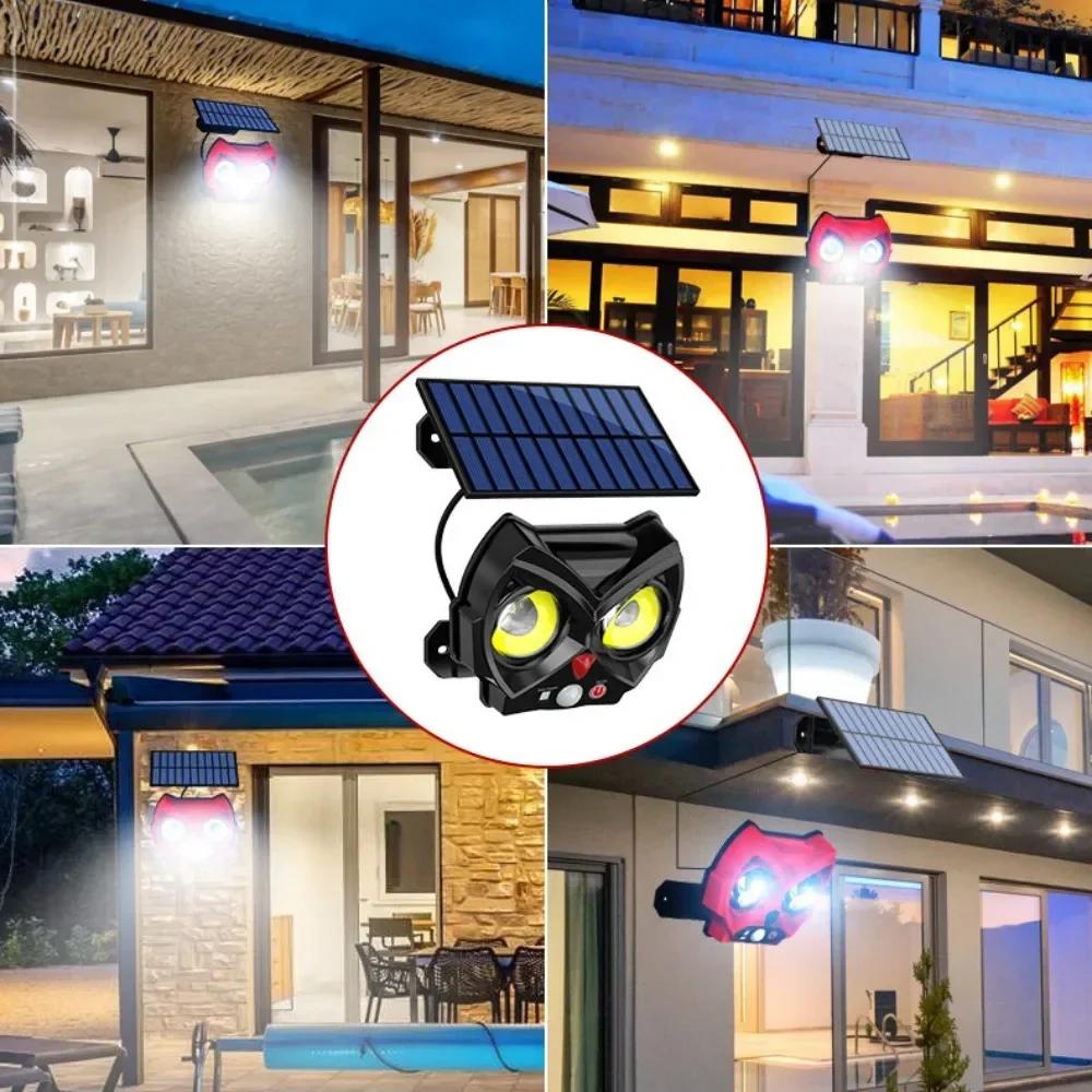 Owl Solar Floo Wall Light / Ambient Stake Lights -Outdoor Statue Lamp with Solar Power Ideal Decor for Yard/Garden/Pathway/Fence