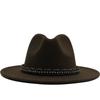 Women S British Style Cashmere Large Brim Fedora Hat 56 58cm