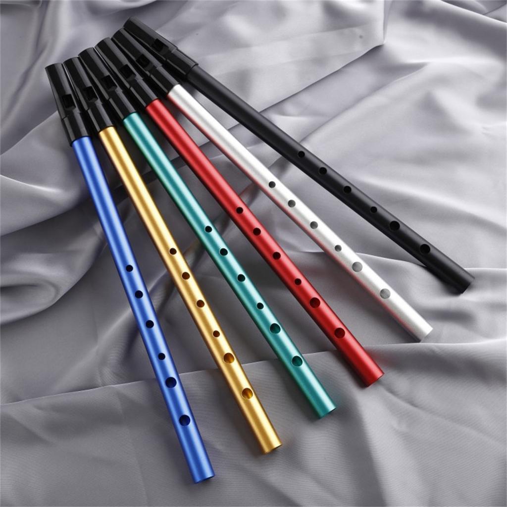 Portable Irish Whistle Flute C/D Key Ireland Tin Penny Whistle 6 Hole Flute Traditional Musical Instruments Durable