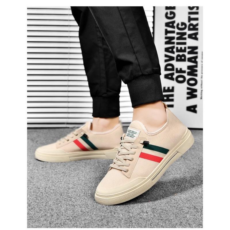 Men's Shoes, Breathable, Knitted, Mesh Shoes, Canvas, Casual Board Shoes, Work Shoes