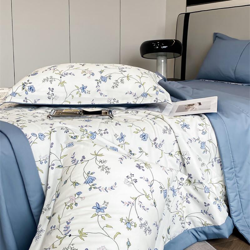 Plover Hemp-Feel Cotton Summer Quilt Set