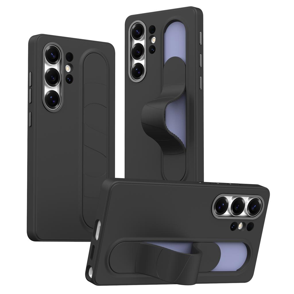 For Samsung Galaxy S25 Ultra Case Smart Key Invisible Wristband Kickstand PC+Silicone Phone Cover