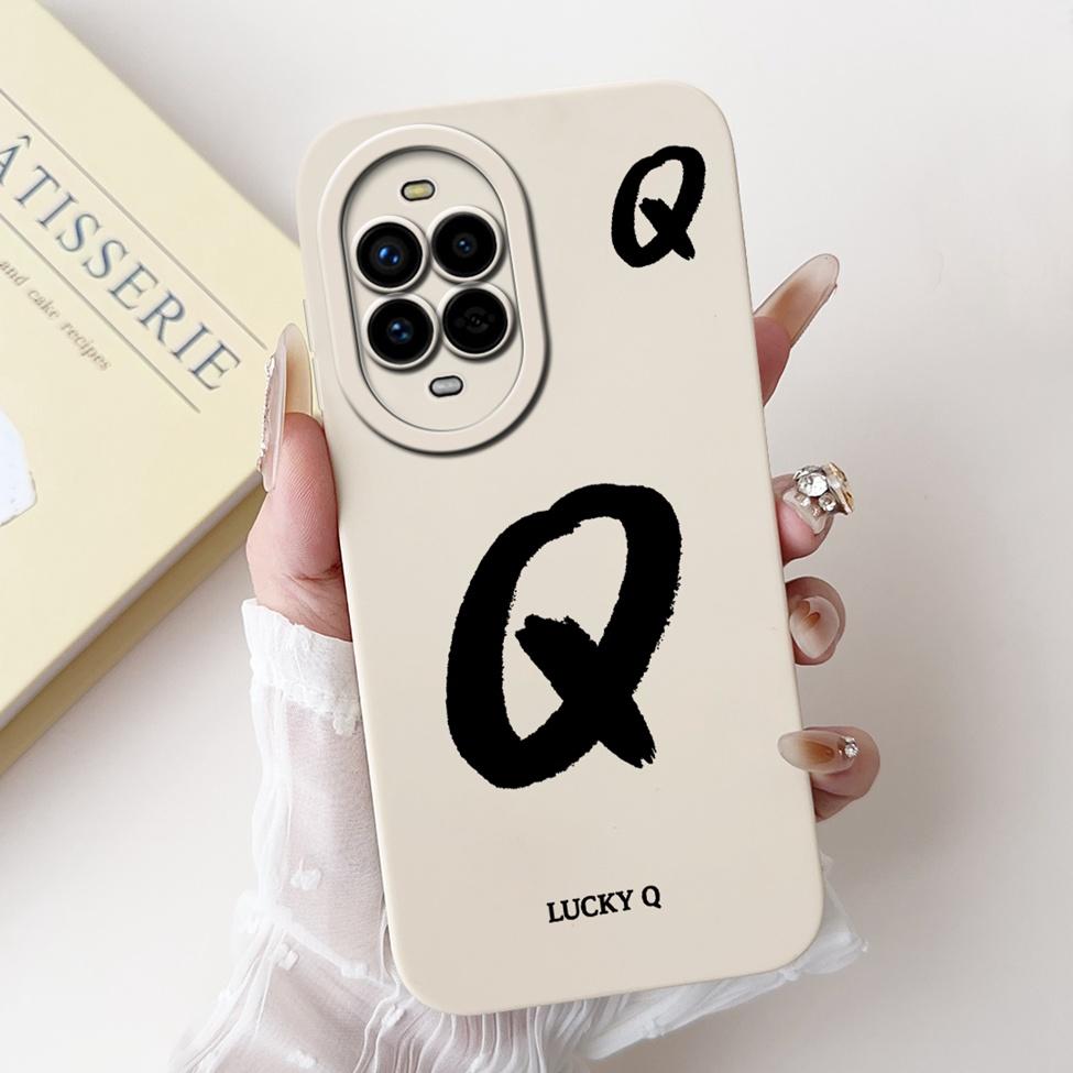 For Huawei Nova 13Pro MIS-AL00 Phone Cover For Huawei Nova 13 Pro Case Silicone Simple Fashion A-Z Letters Shockproof Bumper