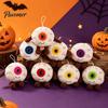 Simulierter blutunterlaufener Augapfel Halloween Plüsch Schlüsselanhänger, Lustiges gruseliges Auge Stofftier Anhänger Feiertags-Dekorationsartikel für Rucksack, Gruseliges Mini