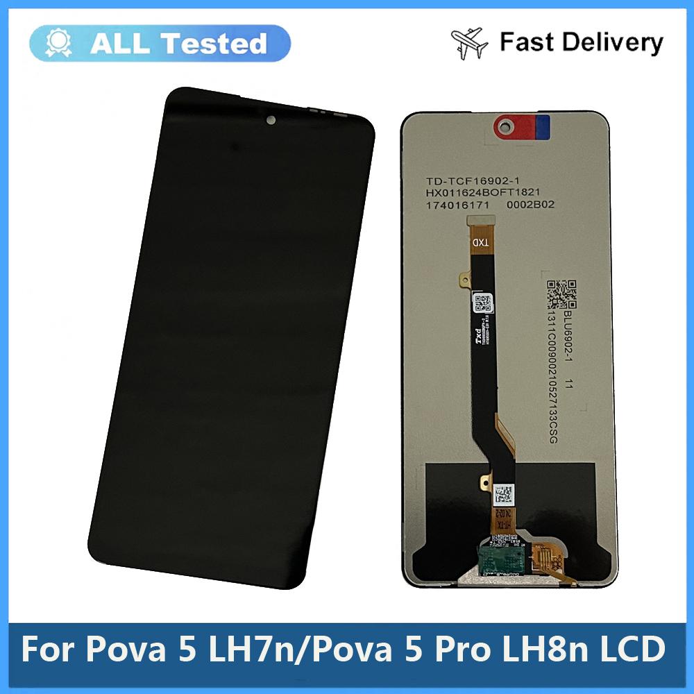 

LCD Screen and Digitizer Full Assembly For Tecno Pova 5 Pro LH8n