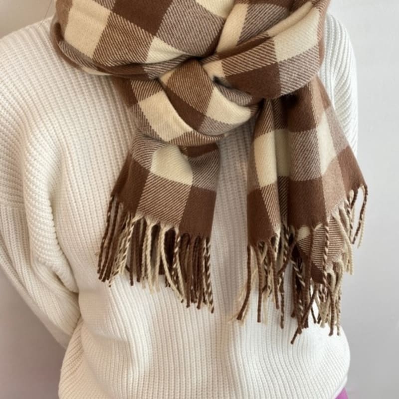 LOVE ME MONSTER Retro Check Muffler (5TYPE)