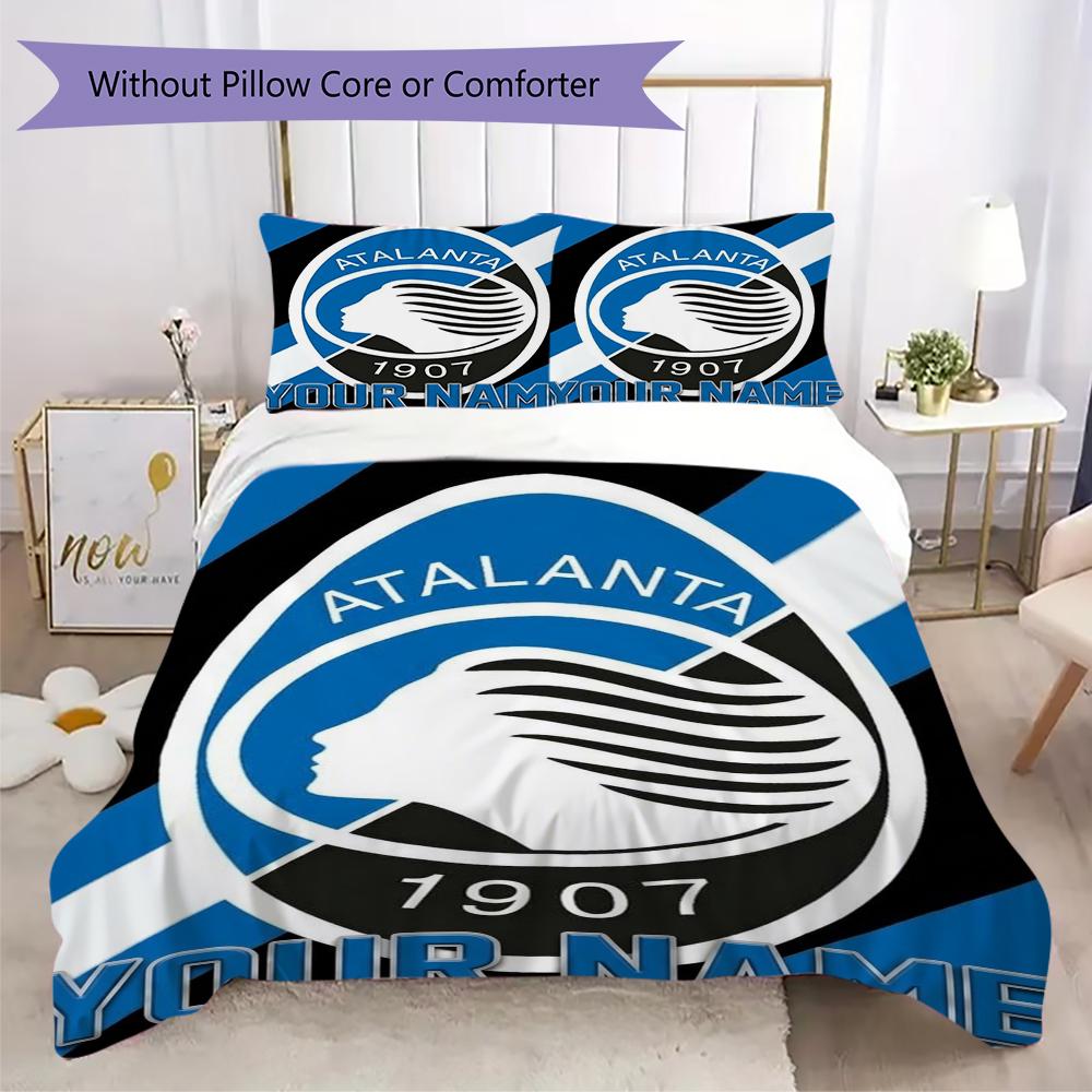 Custom Name Atalanta BC Pattern Bedding uilt Set uilt Cover Pillowcase Home Decoration Birthday Gift (1*duvet cover+2*pillowcase without core)
