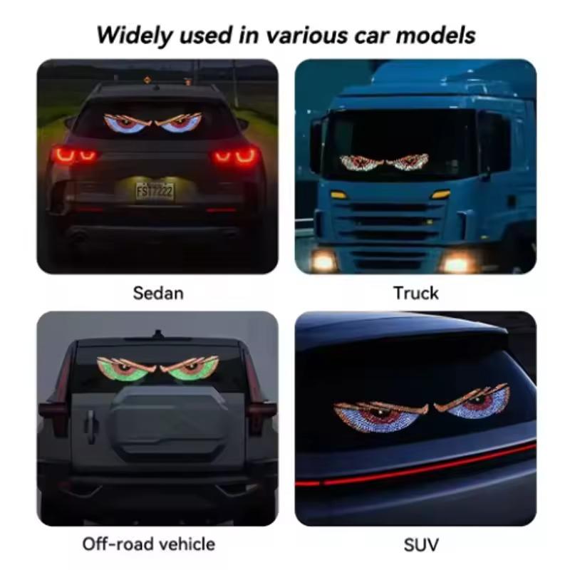 USB Dynamische Animation LED Augen Display Pixel Panel für Auto LKW Dämonenaugen LED Bildschirm Licht Front Heck Windschutzscheibe Dekoration