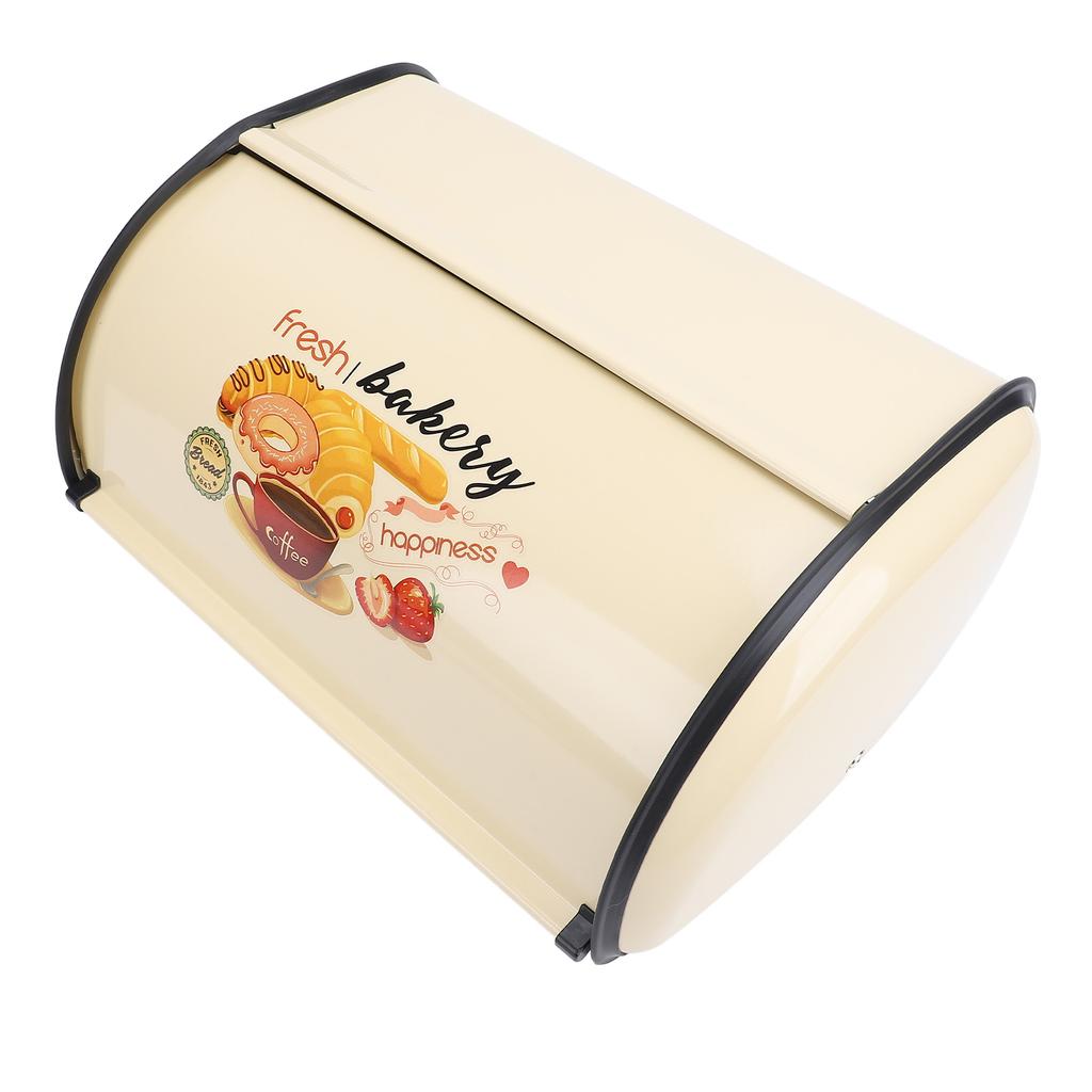 Brotdose Exquisit Elegant Trommeltyp Metall Brotaufbewahrungsbehälter für Brot Kuchen Krapfen Keks Lebensmittel Geschirr Champagner