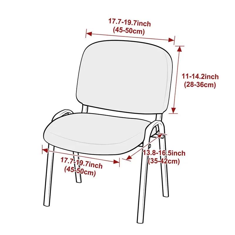 2Pcs/Set Soft Velvet Folding Dining Chair Cover Elastic Backrest Seat Cover Computer Seat Slipcovers for Banquet Home Decor