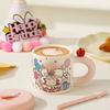 Summer Straw Cup Cute Cat Mug Water Cup with Lid Ceramic Cup Girl Couple Birthday Gift Souvenir
