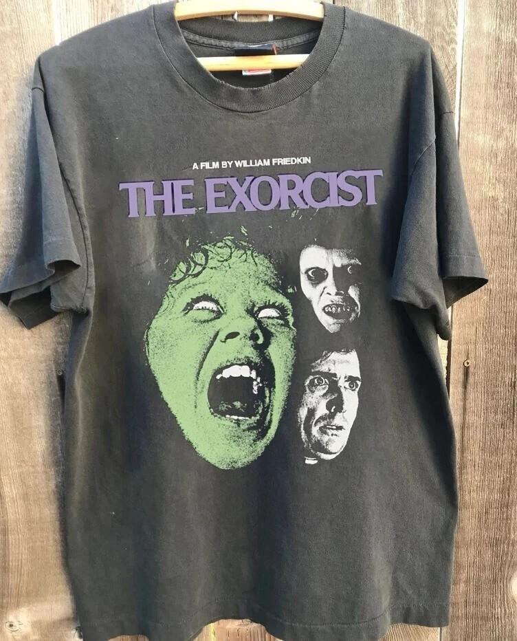 The Exorcist Shirt, The Exorcist Movie Charcoal Cotton T-shirt Unisex S-5XL Unisex T-Shirt XXL