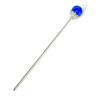Sea Drop Kanzashi Glass Glass Beads by Miyako Hair Ornament for and Other Traditional Japanese Clothing Hairpin, Glow-in-the-dark Marine, 14mm,