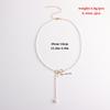 Alloy Bow Pearl Fringed Pendant Necklace Women's Simple Temperament Popular Necklace