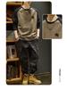Men's 330g Heavyweight Color Block Sweatshirt Jacket, Plus Size Casual Autumn/Winter Style