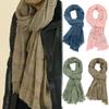 Cotton Linen Yarn-dyed Striped Men's Scarves Winter Men Scarf Tassel Long Shawl Bufanda Male Accessories