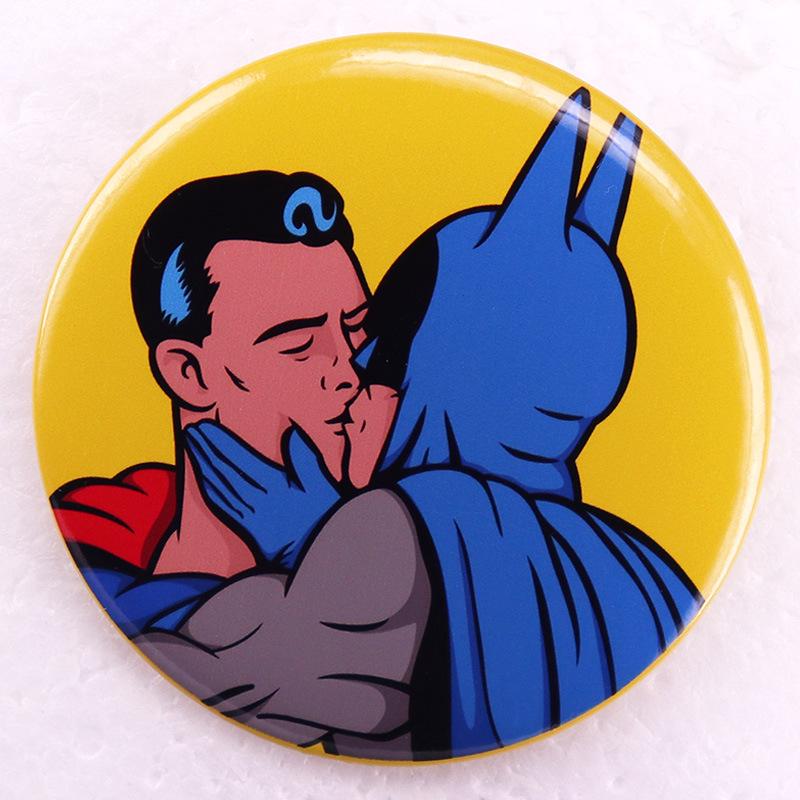 Parody Hero Kiss Brooch Badge Pin Gift