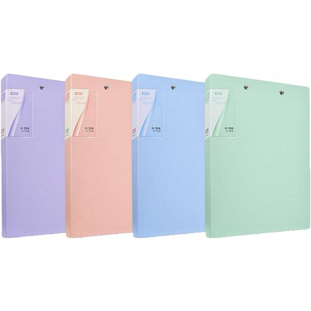 A4 File Folder 100 Pages Document Folder Portable Test Paper Collection Book Stationery Supplies