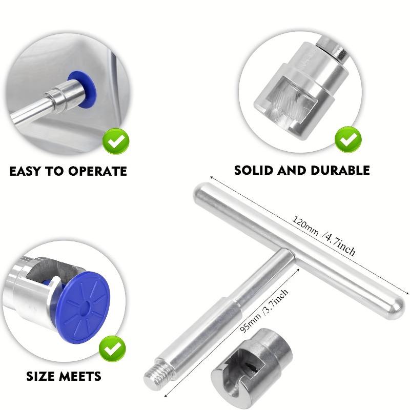1SET Car Dent Repair Tool, Silver T-Handle with 36 Blue Car Dent Drawrings, Affordable, Rugged, Industrial Quality