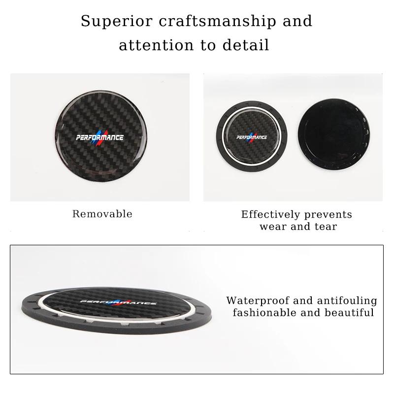 BAAQ1 Car Sticker For BMW Car Water Cup Bottle Holder Mat Anti-Slip Pad For BMW X1 X2 X3 X4 X5 X6 F25 F26 F10 F01 G01 G02 G20 G32 G05