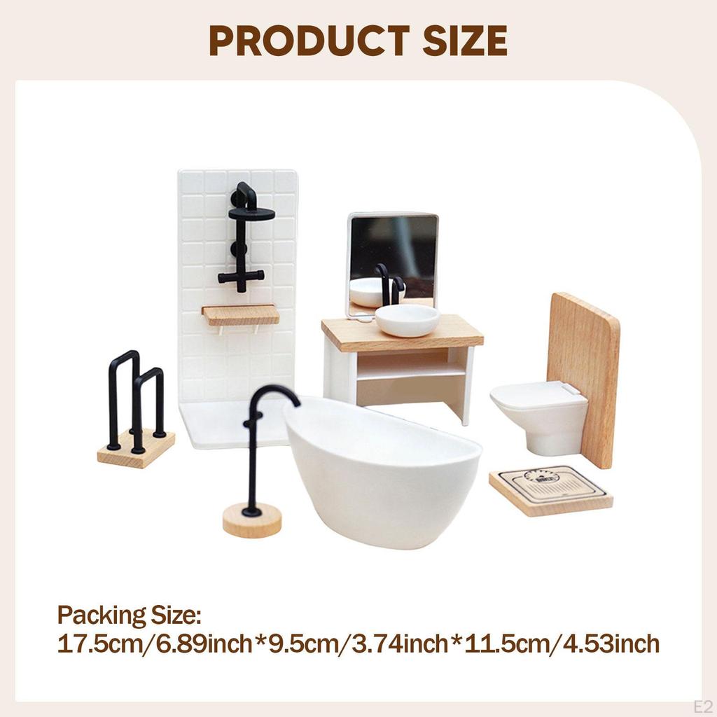 1/12 Dollhouse Bathing Area Set Ornaments and Accessories Collection