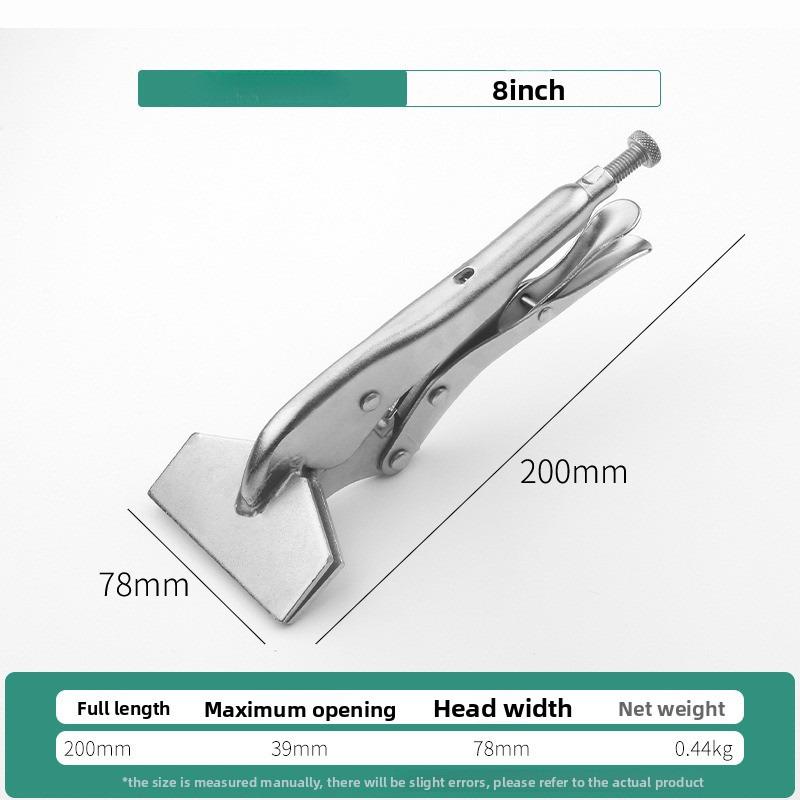

High Carbon Steel Sheet Metal Clamps Welding Locking Pliers Adjustable Opening Flat Nose Hand Tool
