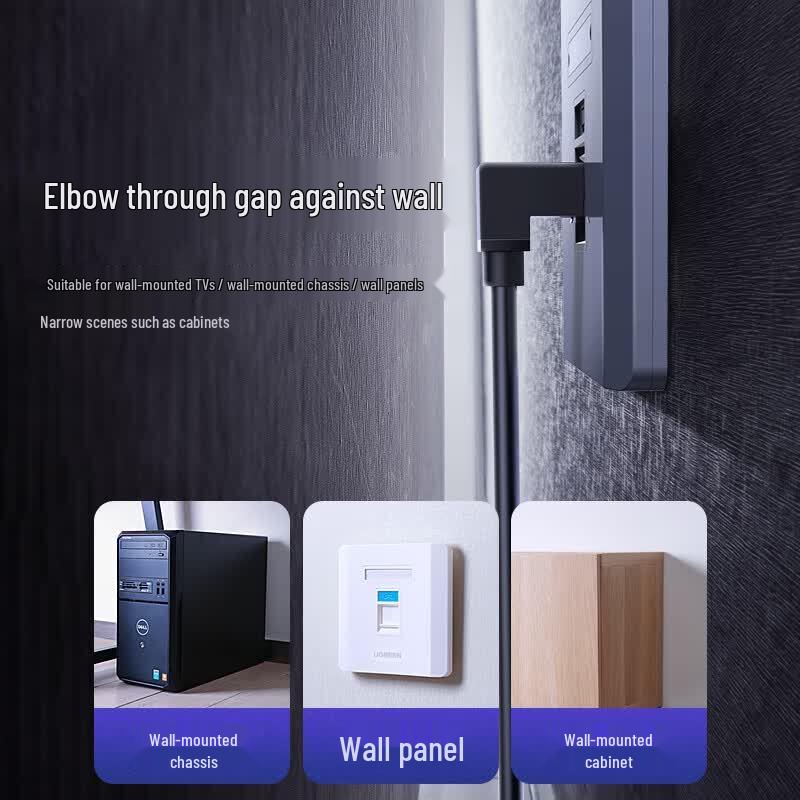 Ugreen CAT6 90-Degree Right-Angle Gigabit Ethernet Cable