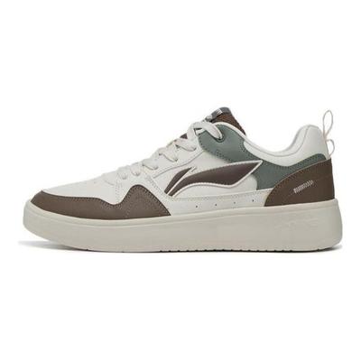 Li Ning Xingchu 2.0 Pantofi de Skate Durabili Respirabili cu Top Scund Bărbați Pantofi de Skate Alb Maro AGCT337-2
