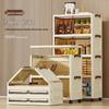 Foldable Multi-layer Storage Cabinet: No-Install Wardrobe for Living Room, Toys, Snacks