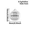 6pcs New Steel Color Cabochon Charm No Fade Oval Round Water Droplet Pendant Metal DIY Stainless Steel Charms For Jewelry Making