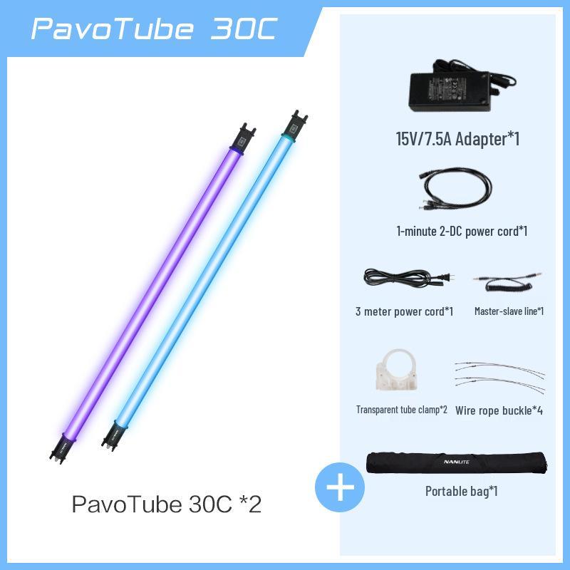 Nanguang PavoTube 30C RGB Portable Video Fill Light: Handheld, Full-Color Tube for Outdoor Photography