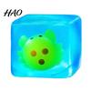 Portable Stress Cube Toy Glow-in-the-Dark Toy, Relief Squeeze Transparent Sensory Clear with Luminous Sea Animal Inside