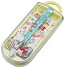 Skater Bento Chopsticks Trio Set Curious Alphabet Children's (Chopsticks, Spoon, Fork, 16.5cm, George, Design) TACC2-A
