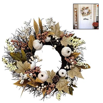 Nature-inspired Autumn Wreath Thanksgiving Decor Vibrant Colors Autumn Wreath Decoration Rustic Autumn Wall Decor
