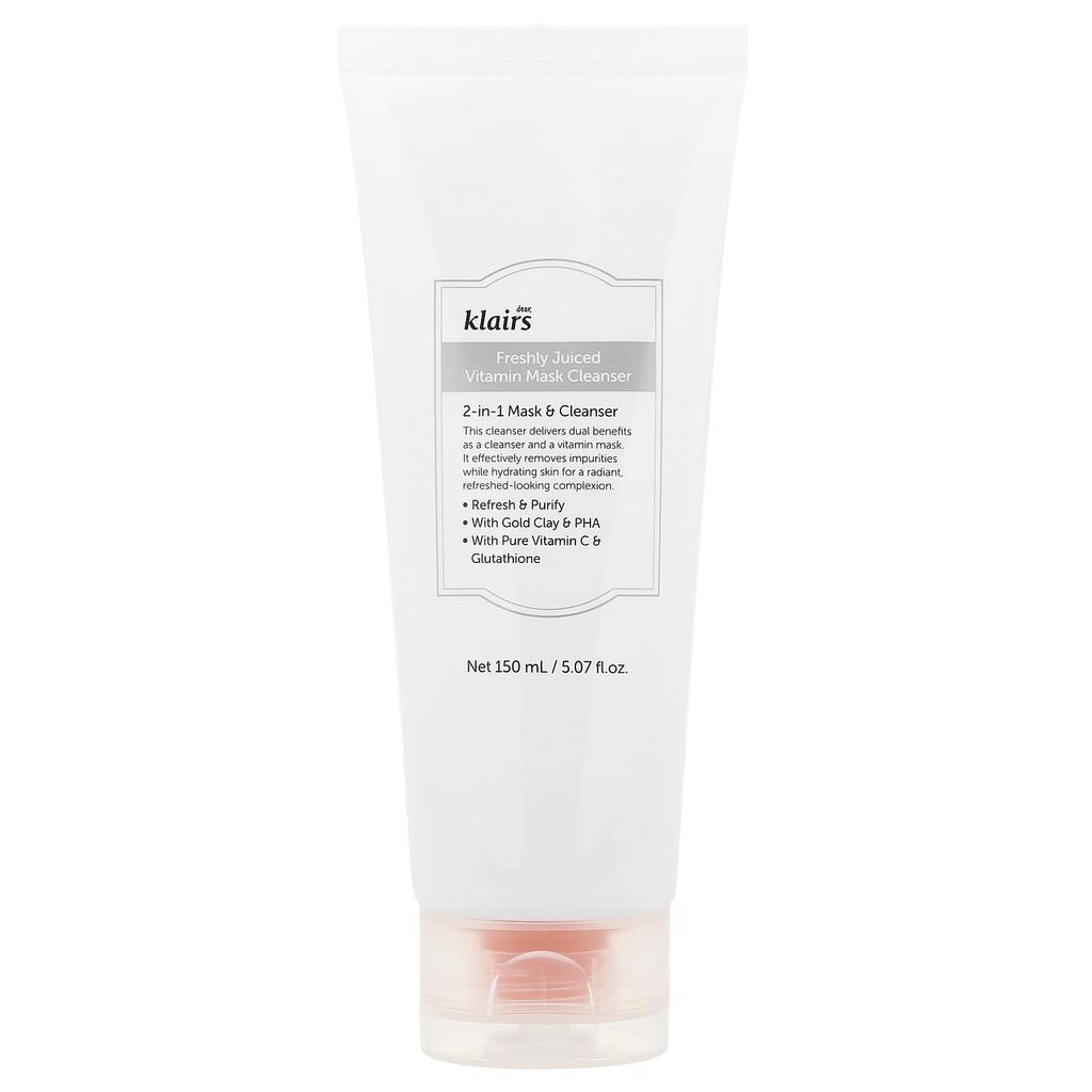 dear, klairs Freshly Juiced Vitamin Mask Cleanser, 150ml (5.07 Fl Oz)
