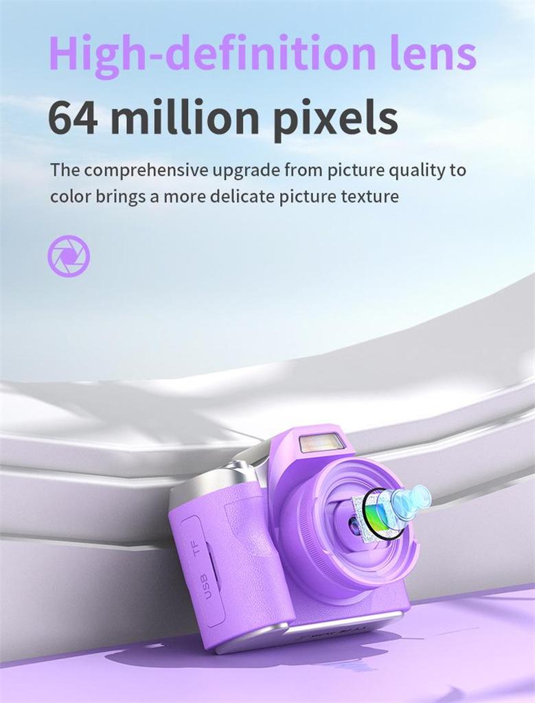 Mini HD Mirrorless DSLR Camera for Students and Parties