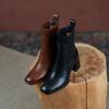 Herbst neue Mode Französisch Retro eckige Zehen Damen Schuhe hochhackige gestrickte Kurzstiefel Temperament dicke Absätze Sockenstiefel