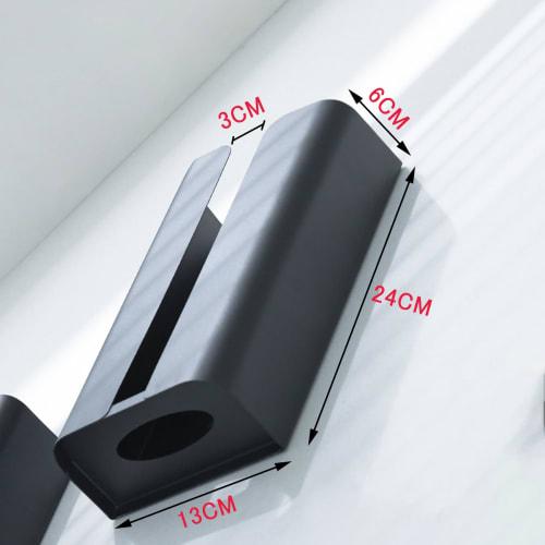 Stylish Magnetic Tissue Box/Tissue Holder, Wall-Mounted, One-Hand Tear, Perfect for Kitchen, Bathroom, or Sink (Black, Thin Type, 6cm)