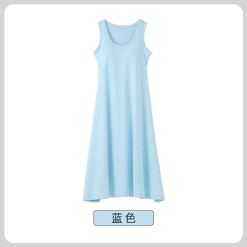 Black Slim-fitting Sleeveless Chest Pad Long Dress Women's Summer Popular New Skirt Slim Small Black Dress